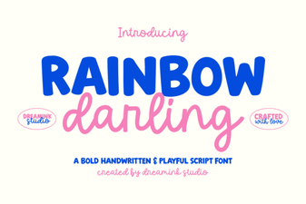 Rainbow Darling Duo Font - Playful Display Duo Type