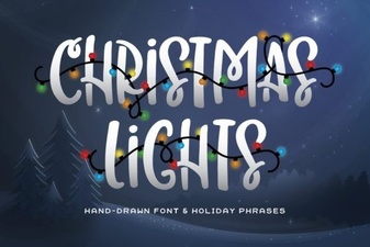 Festive Christmas Lights Font for Creative Holiday Designs