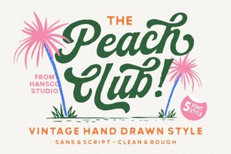 Peach Club Font - Elegant Script Font for Creative Design Projects