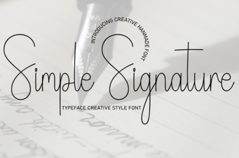 Simple Signature Font for Elegant Script Design Projects
